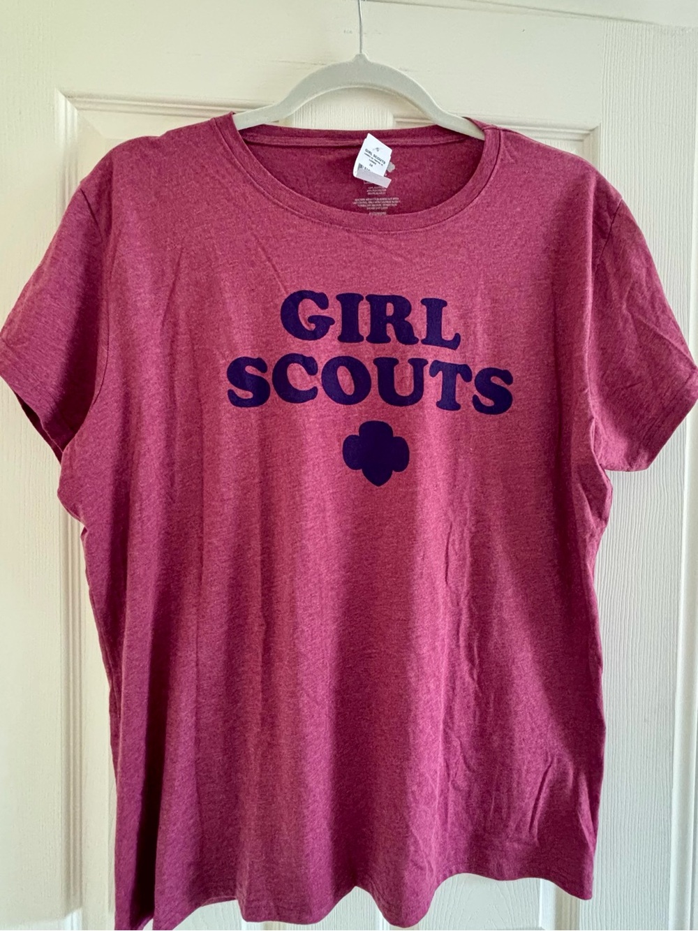 Women’s Girl Scouts Short Sleeve Tee - Raspberry Pink 2x